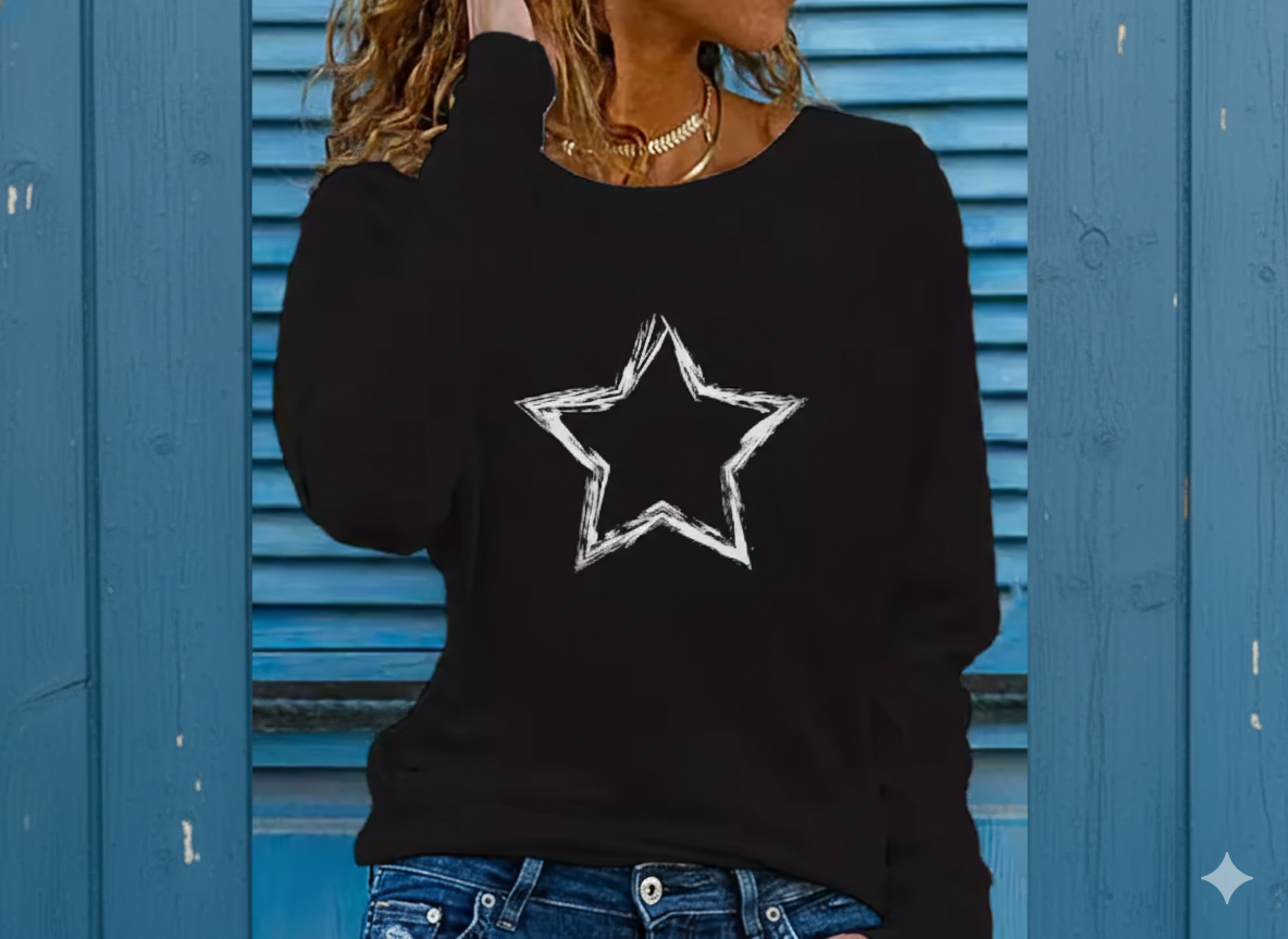 크루넥 긴팔 티셔츠