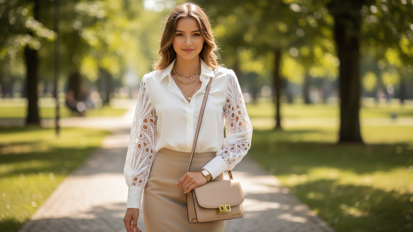 여성용 우아한 솔리드 시폰 블라우스