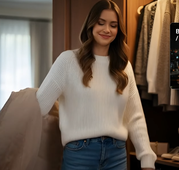 여성 라운드넥 루즈핏 니트