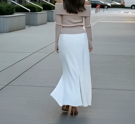 머메이드핏 롱 스커트